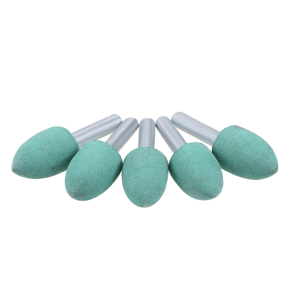 Harfington 16mm Rubber Mounted Points Tapered with 1/4-inch Shank Polishing Buffing Wheels for Rotary Tools Green 5 Pcs