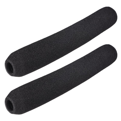 Harfington Uxcell 2PCS Sponge Foam Mic Cover Interview Microphone Windscreen Shield Protection Black 248mm Long