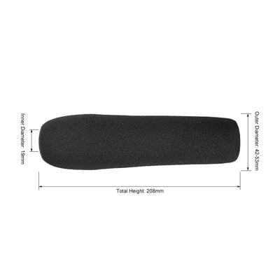 Harfington Uxcell Sponge Foam Mic Cover Interview Microphone Windscreen Shield Protection Black 208mm Long
