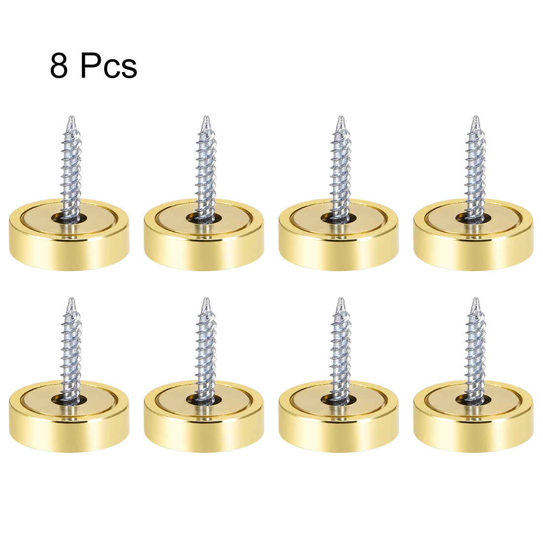 uxcell Uxcell Mirror Screws Decorative Cap Cover Nails Polished Stainless Steel 8pcs