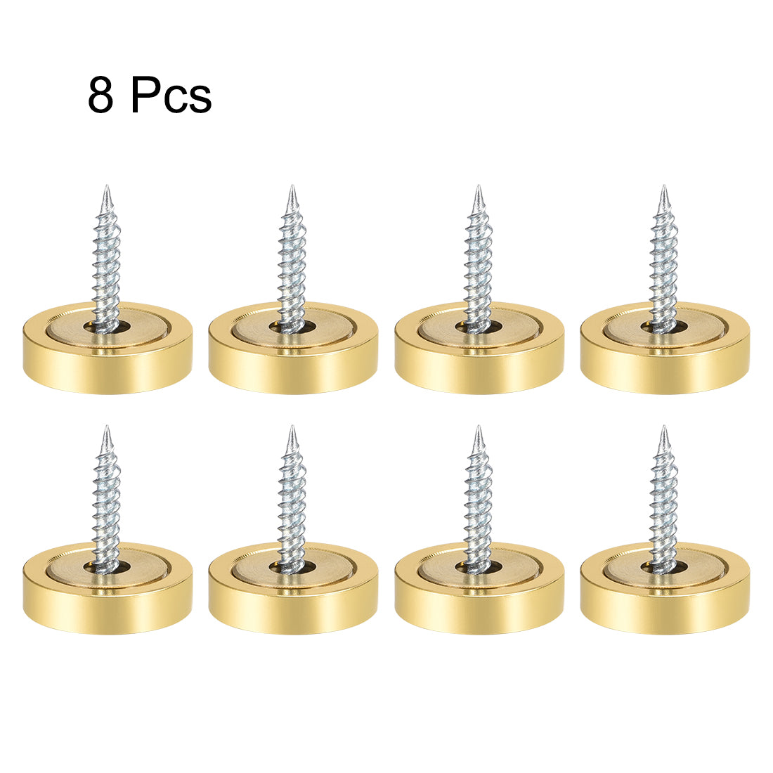 uxcell Uxcell Mirror Screws Decorative Cap Cover Nails Polished Stainless Steel 8pcs