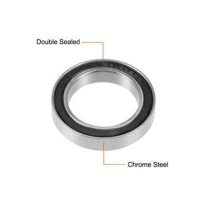 Harfington S61805-2RS Stainless Steel Ball Bearing 25x37x7mm Double Sealed 61805-2RS Bearings