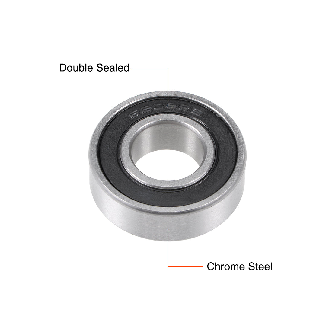 Harfington 6202-16-2RS Deep Groove Ball Bearing 16x35x11mm Double Sealed Chrome Steel Z2 Lever Bearings