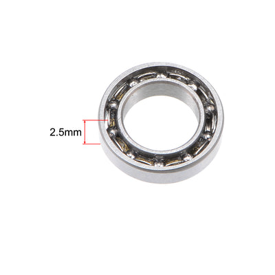 Harfington Uxcell MR106 Deep Groove Ball Bearing 6x10x2.5mm Open Type Chrome Steel Z2 Lever Bearings 2pcs