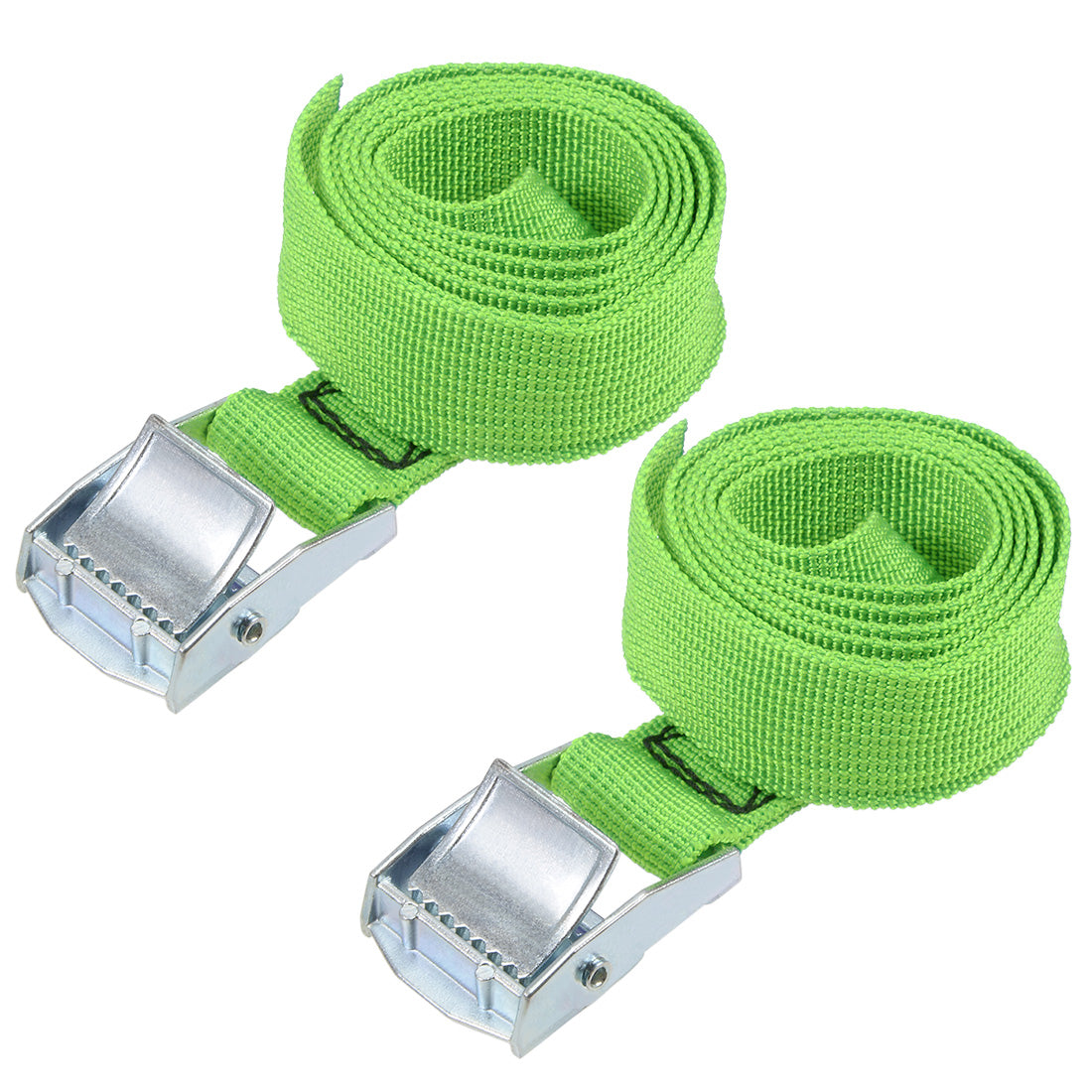 uxcell Uxcell Lashing Strap 1" x 3.3' Cargo Tie Down Straps with Cam Lock Buckle Up to 551lbs Green 2pcs