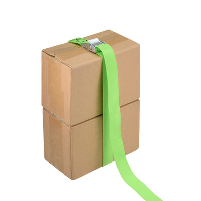 Harfington Uxcell Lashing Strap 1" x 3.3' Cargo Tie Down Straps with Cam Lock Buckle Up to 551lbs Green 4pcs