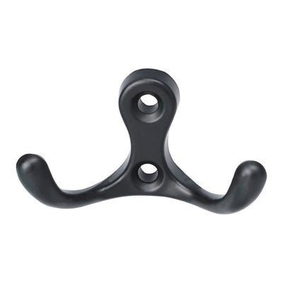 Harfington Uxcell Home Dual Hooks Zinc Alloy Scarf Double Robe Hooks Cloth Holder w Screws