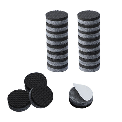 uxcell Uxcell Furniture Felt Pads Grippers Round Self Stick Anti Slip Grey 20pcs