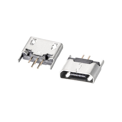 uxcell Uxcell 30PCS Micro USB Female Socket Connector Jack, 5-Pin DIP 180 Degree, Replacement Adapter
