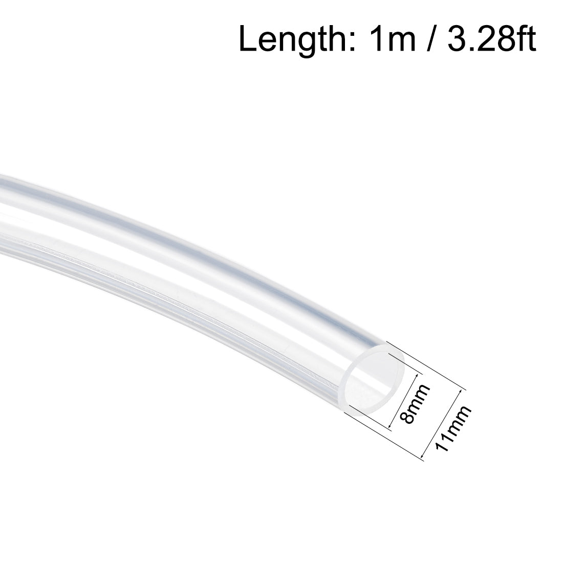 uxcell Uxcell Silicone Tube Flexible Silicone Rubber Tubing Water Air Hose Pipe for Pump Transfer