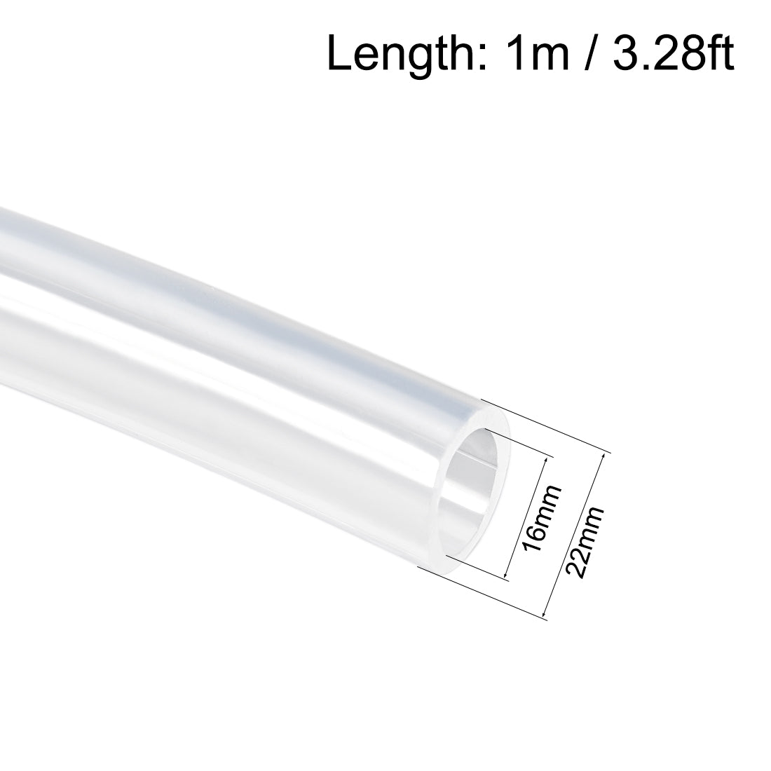 Harfington Flexible Silicone Rubber Tubing Water Air Hose Pipe for Pump Transfer