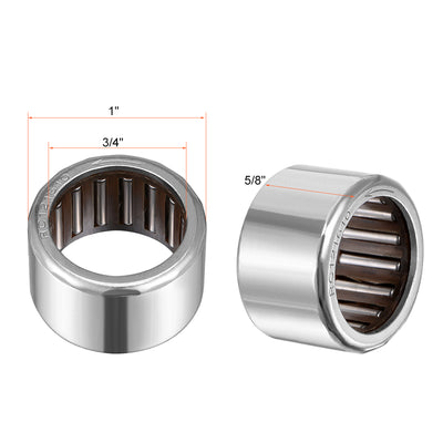 Harfington Uxcell Needle Roller Bearings, Chrome Steel Needles One Way Clutch Bearing Red, Inch,