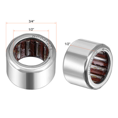 Harfington Uxcell Needle Roller Bearings, Chrome Steel Needles One Way Clutch Bearing Red, Inch,