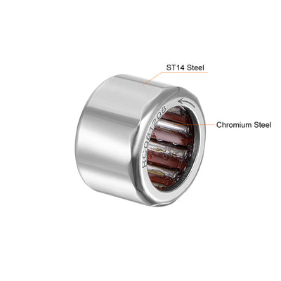 Harfington Uxcell Needle Roller Bearings, Chrome Steel Needles One Way Clutch Bearing Red, Inch,