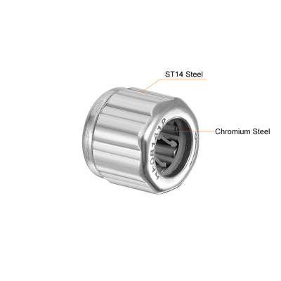 Harfington Needle Roller Bearings, One Way Bearing, 8mm Bore 14mm OD 12mm Width 3pcs