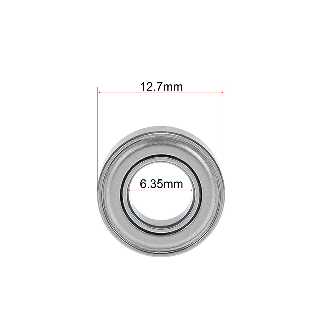 Harfington SR188ZZ Stainless Steel Ball Bearing 1/4"x1/2"x3/16" Double Shielded R188ZZ Z2 Lever Bearings 2pcs