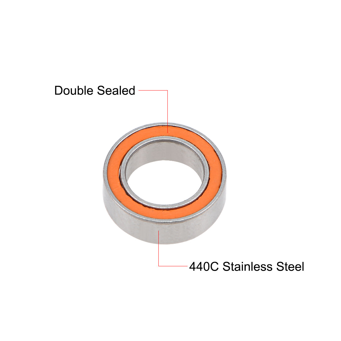 Harfington SMR85C-2OS Hybrid Ceramic Ball Bearing 5x8x2.5mm Stainless Steel Bearings 2pcs