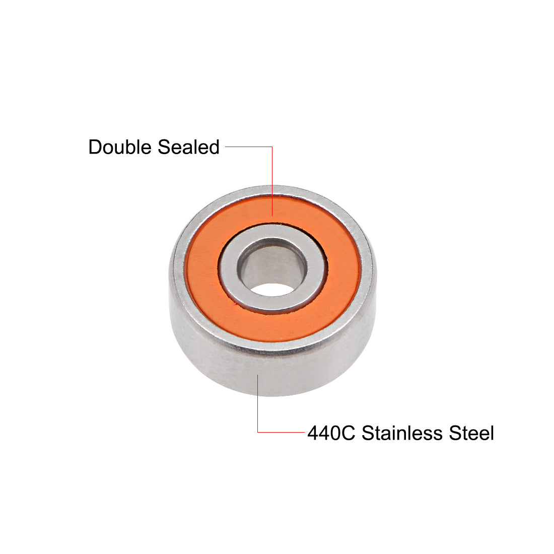 uxcell Uxcell S623C-2OS Hybrid Ceramic Ball Bearing 3x10x4mm Stainless Steel Bearings 2pcs