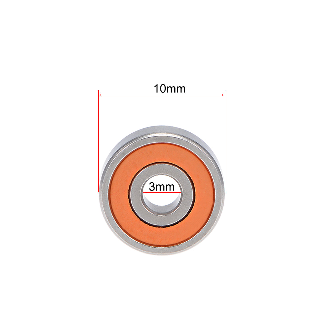 uxcell Uxcell S623C-2OS Hybrid Ceramic Ball Bearing 3x10x4mm Stainless Steel Bearings 2pcs