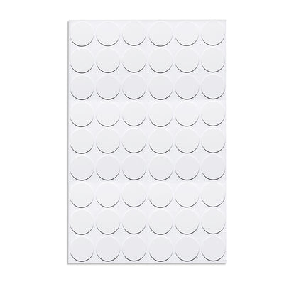 uxcell Uxcell Screw Hole Covers Stickers Textured Plastic Self Adhesive Stickers for Wood Furniture Cabinet Shelve Plate 21mm Dia 54pcs in 1Sheet White