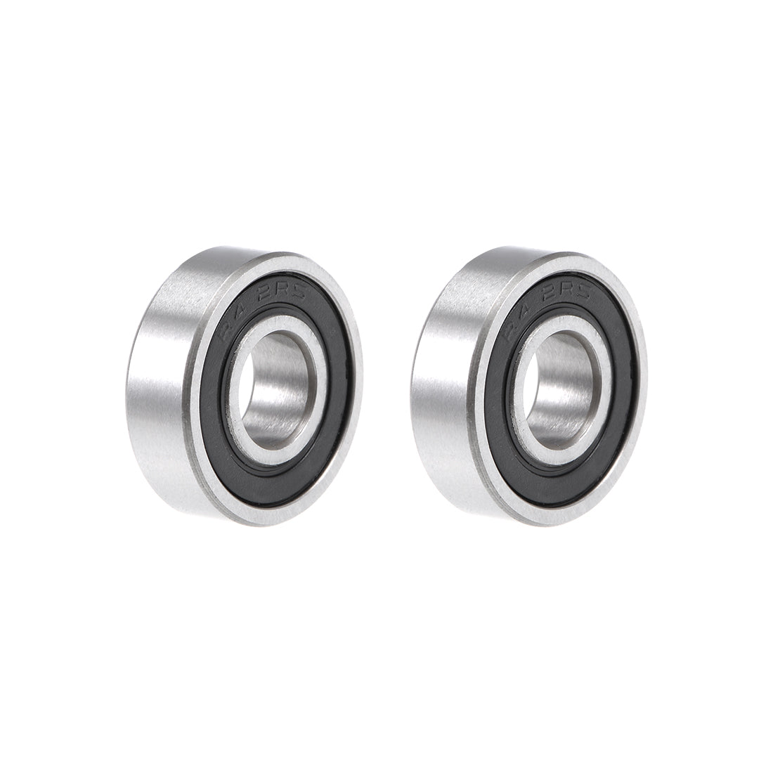 Harfington R4-2RS Ball Bearing 1/4"x5/8"x0.196" Double Sealed Carbon Steel Bearings 2pcs