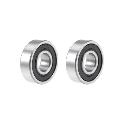 Harfington R4-2RS Ball Bearing 1/4"x5/8"x0.196" Double Sealed Carbon Steel Bearings 2pcs