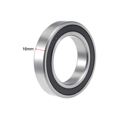 Harfington 6010-2RS Ball Bearing 50x80x16mm Double Sealed Carbon Steel Bearings