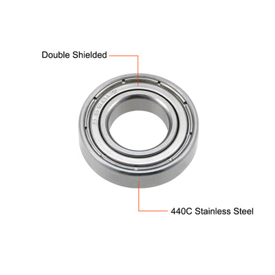 Harfington S6901ZZ Stainless Steel Ball Bearing 12x24x6mm Double Shielded 6901ZZ Bearings