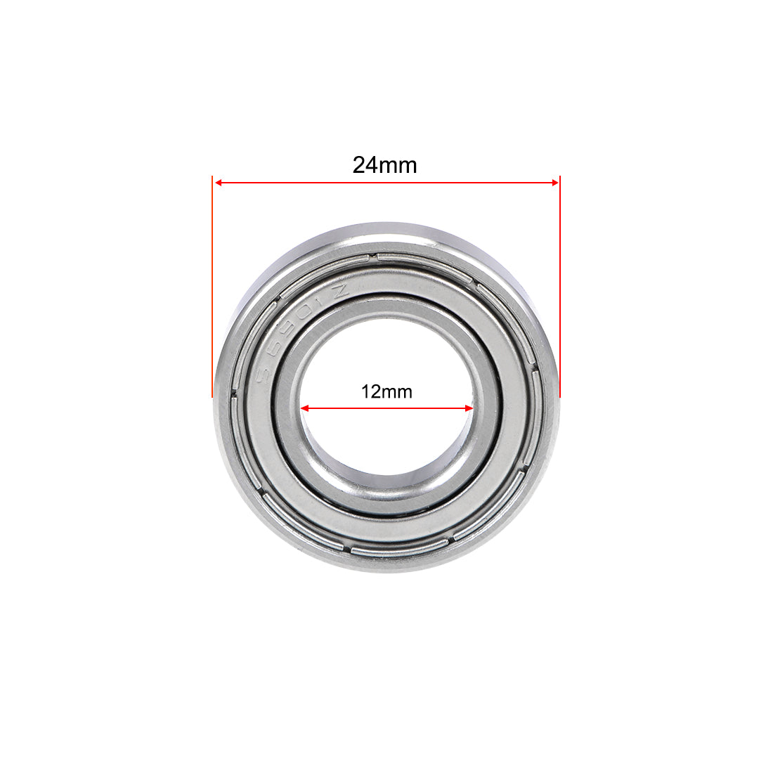 Harfington S6901ZZ Stainless Steel Ball Bearing 12x24x6mm Double Shielded 6901ZZ Bearings