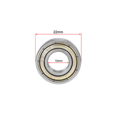 Harfington 6900ZZ Ball Bearing 10x22x6mm Double Shielded ABEC-1 Bearings