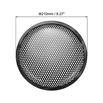 uxcell Uxcell 8" Speaker Waffle Grill Metal Mesh Audio Subwoofer Guard Protector Cover with Clips,Screws