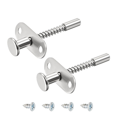 uxcell Uxcell Plunger Latches Spring-loaded Stainless Steel 7mm Dia Head 6mm Dia Spring 70mm Total Length , 2pcs