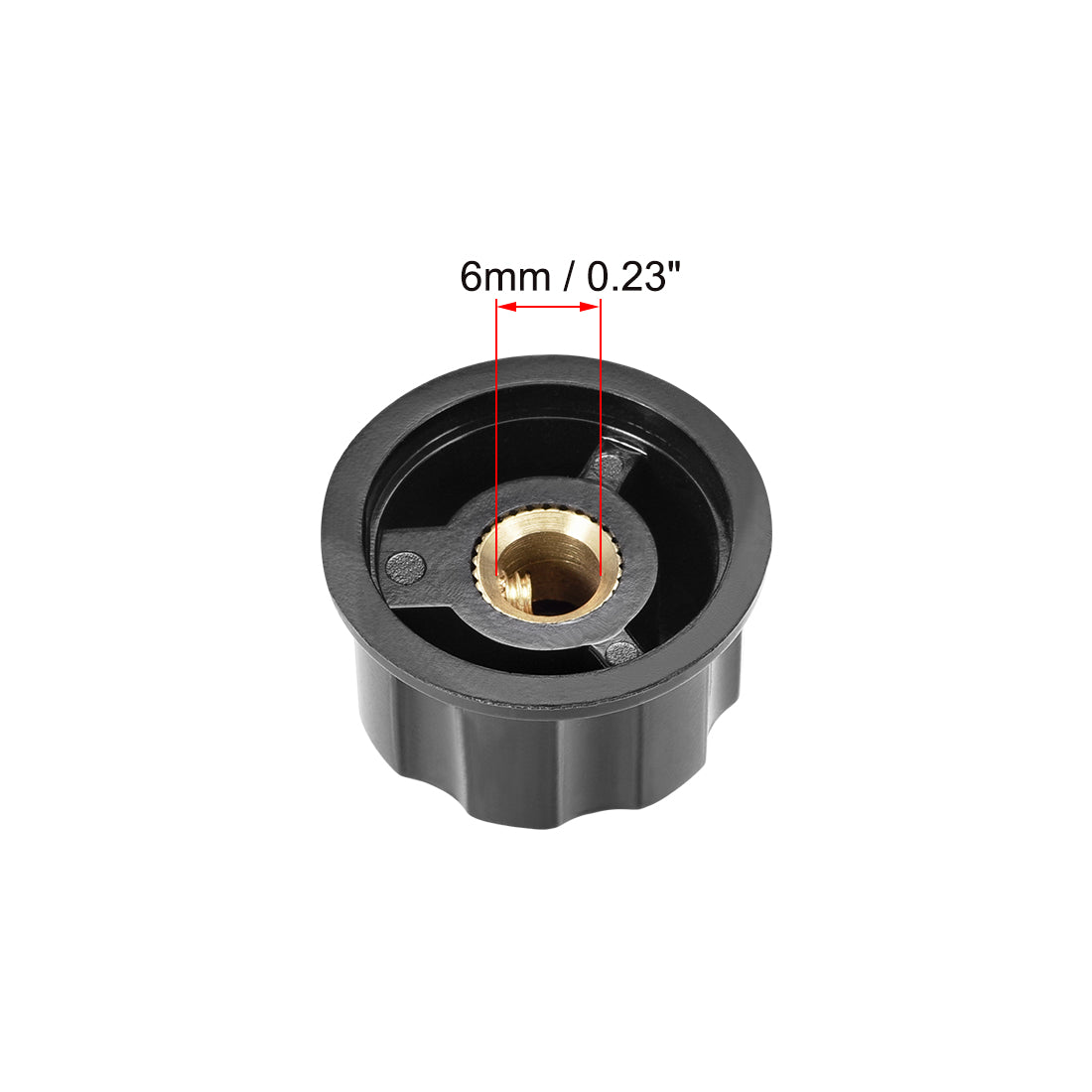 uxcell Uxcell Plastic Potentiometer Rotary Knob 6mm Insert Shaft with 40mm 0-100 Dial Face Plate 5pcs
