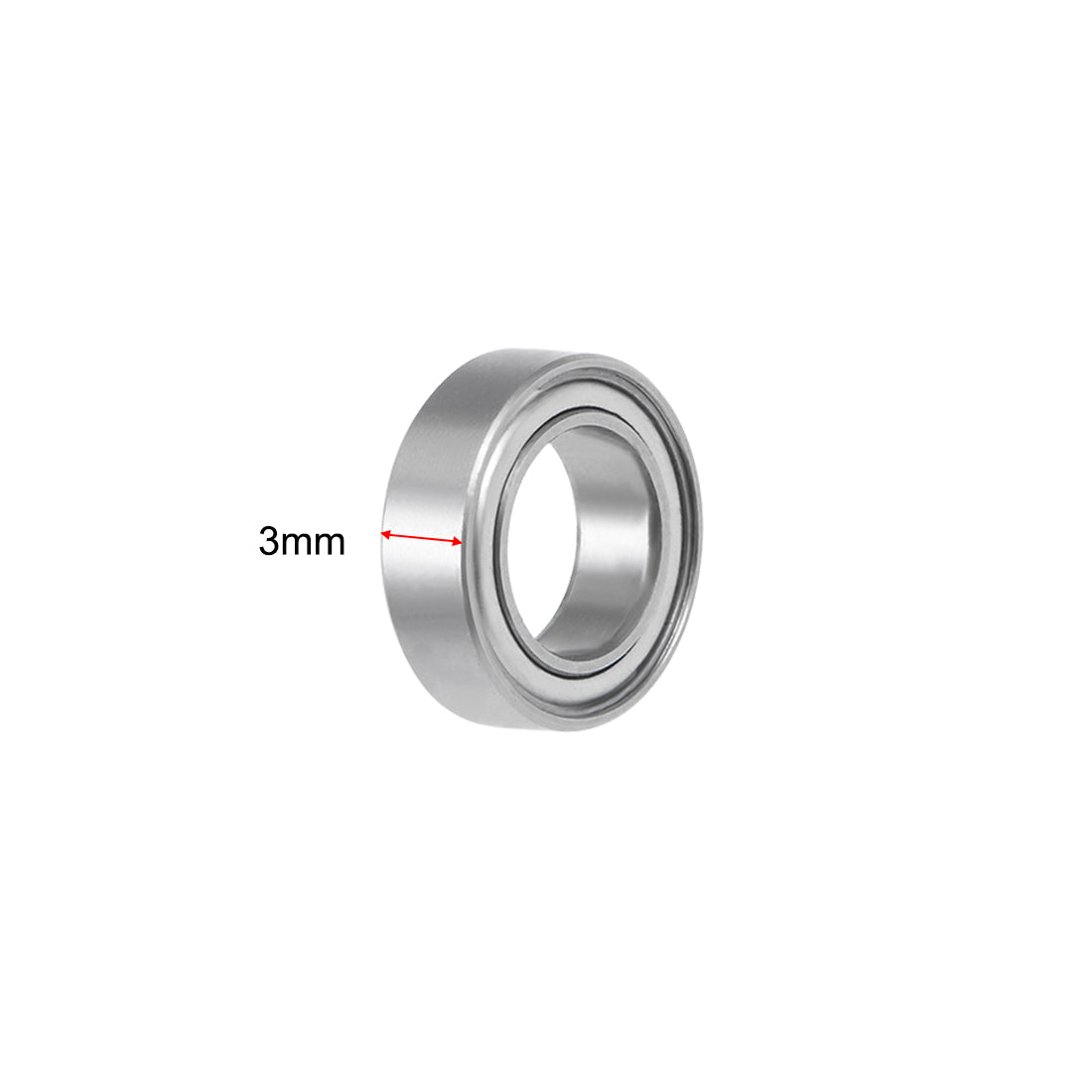 uxcell Uxcell SMR106ZZ Stainless Steel Ball Bearing 6x10x3mm Shielded MR106ZZ Bearings 2pcs