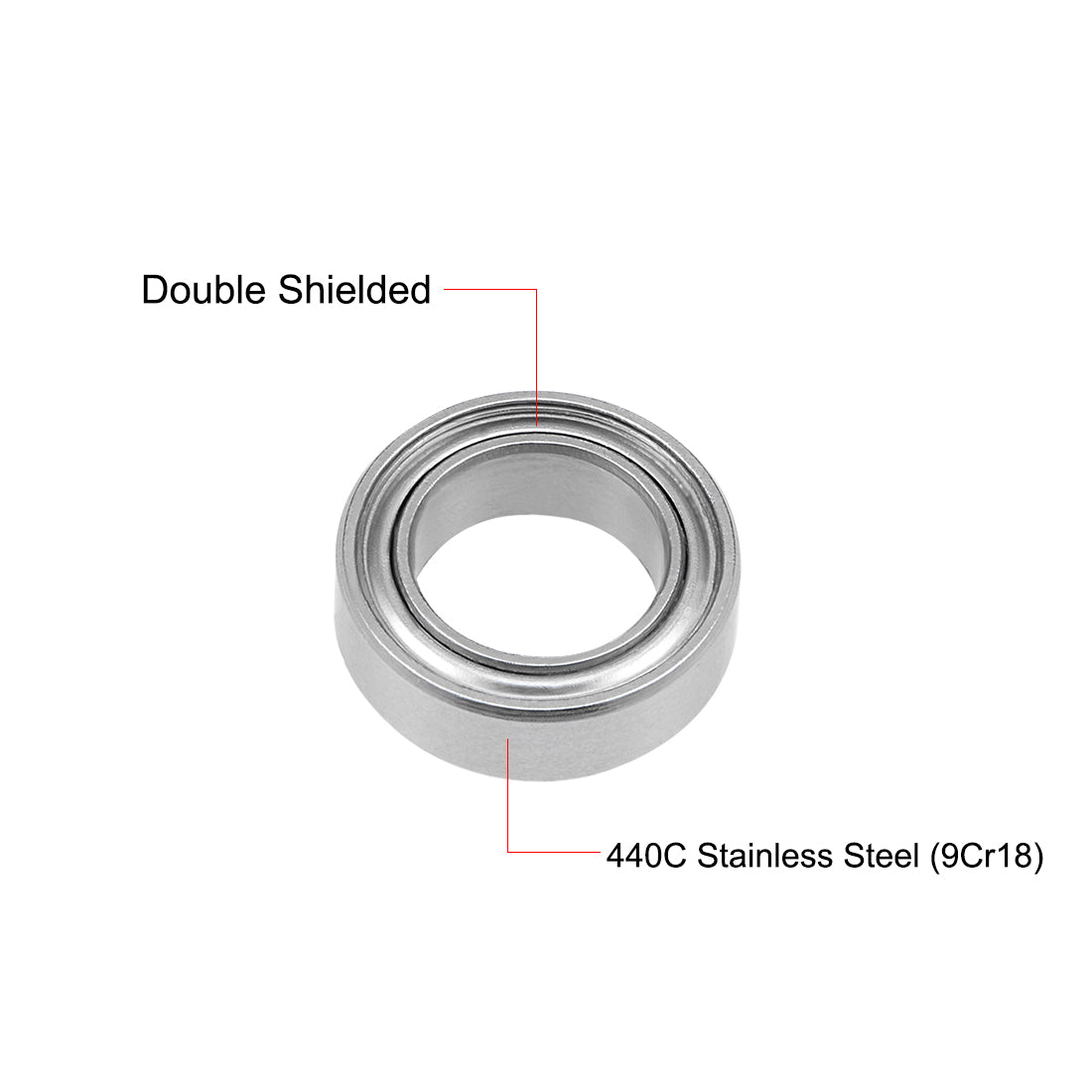 Harfington SMR138ZZ Stainless Steel Ball Bearing 8x13x4mm Shielded MR138ZZ Bearings 2pcs