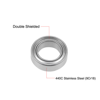 Harfington SMR138ZZ Stainless Steel Ball Bearing 8x13x4mm Shielded MR138ZZ Bearings 2pcs