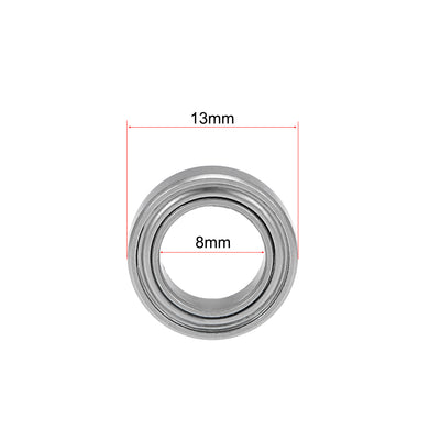 Harfington SMR138ZZ Stainless Steel Ball Bearing 8x13x4mm Shielded MR138ZZ Bearings 2pcs