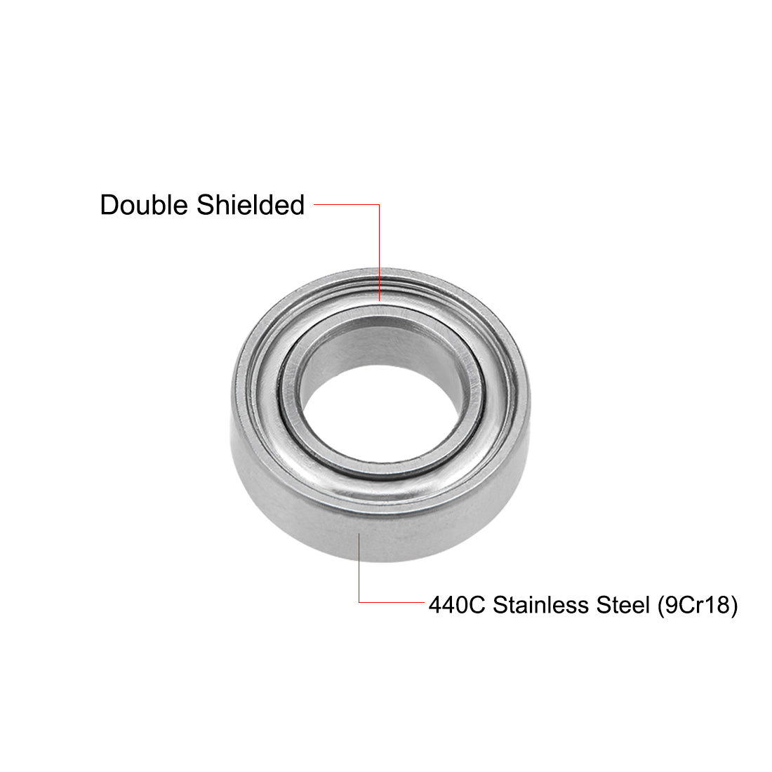 Harfington SMR137ZZ Stainless Steel Ball Bearing 7x13x4mm Shielded MR137ZZ Bearings 2pcs