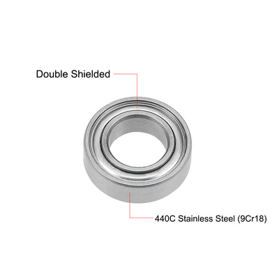 Harfington SMR137ZZ Stainless Steel Ball Bearing 7x13x4mm Shielded MR137ZZ Bearings 2pcs