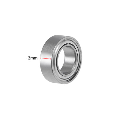 Harfington Uxcell SMR95ZZ Stainless Steel Ball Bearing 5x9x3mm Shielded MR95ZZ Bearings 2pcs