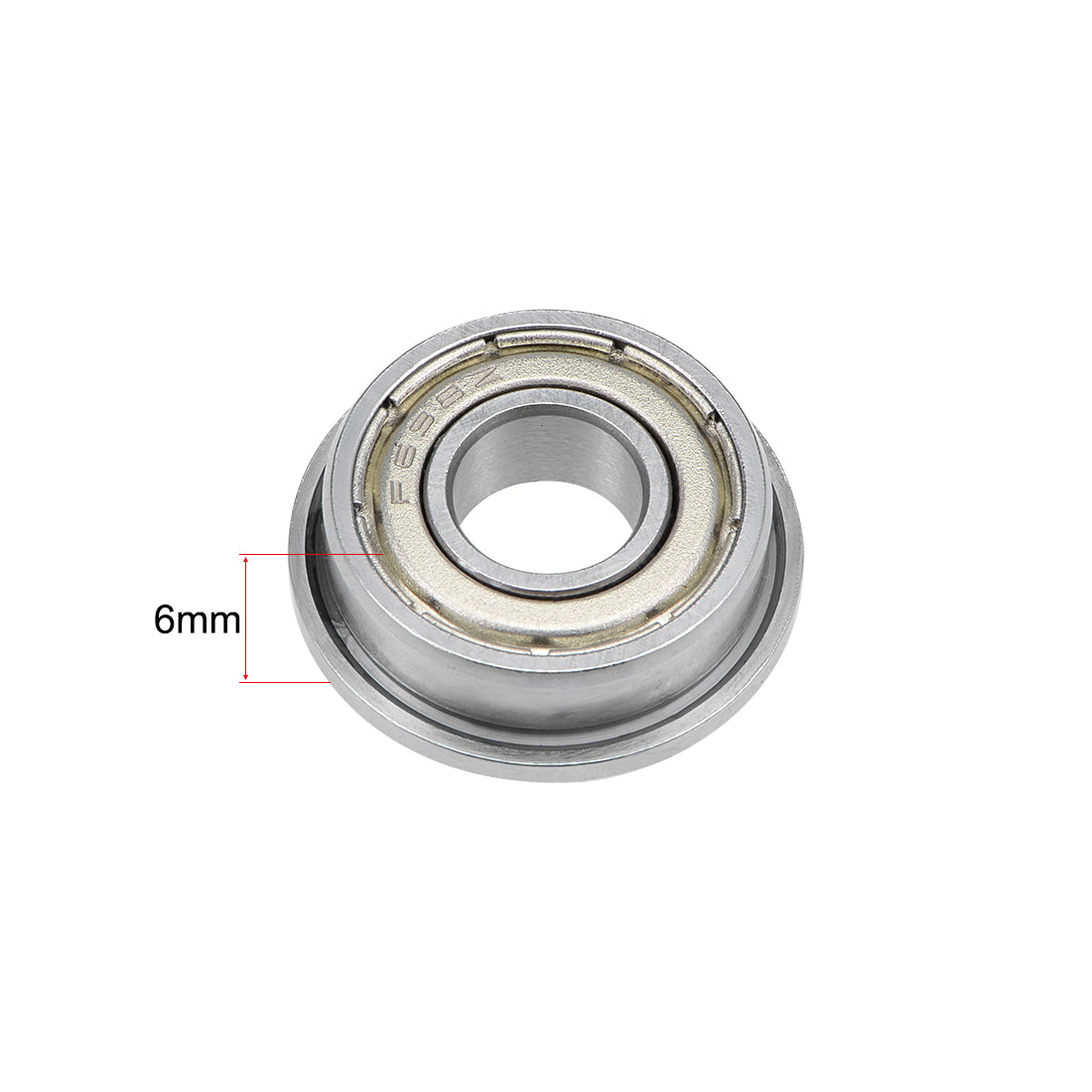 Harfington F698ZZ Flange Ball Bearing 8x19x6mm Shielded Chrome Bearings 5pcs
