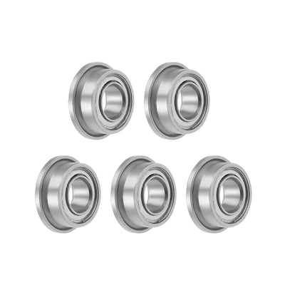 Harfington MF63ZZ Flange Ball Bearing 3x6x2.5mm Shielded Chrome Bearings 5pcs