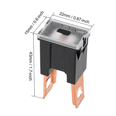 Harfington Uxcell Tridge Fuse 32V 80A Male Terminal Blade J Case Box for  Truck 2pcs