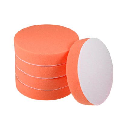 uxcell Uxcell 5" Buffing Sponge Pads, Drill Polishing Buffer Pad Disc Hook and Loop Back 5pcs
