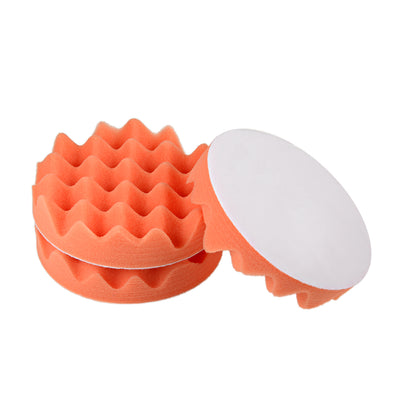 uxcell Uxcell 5" Buffing Sponge Pads, Drill Polishing Buffer Pad Disc, Hook and Loop Back 3pcs