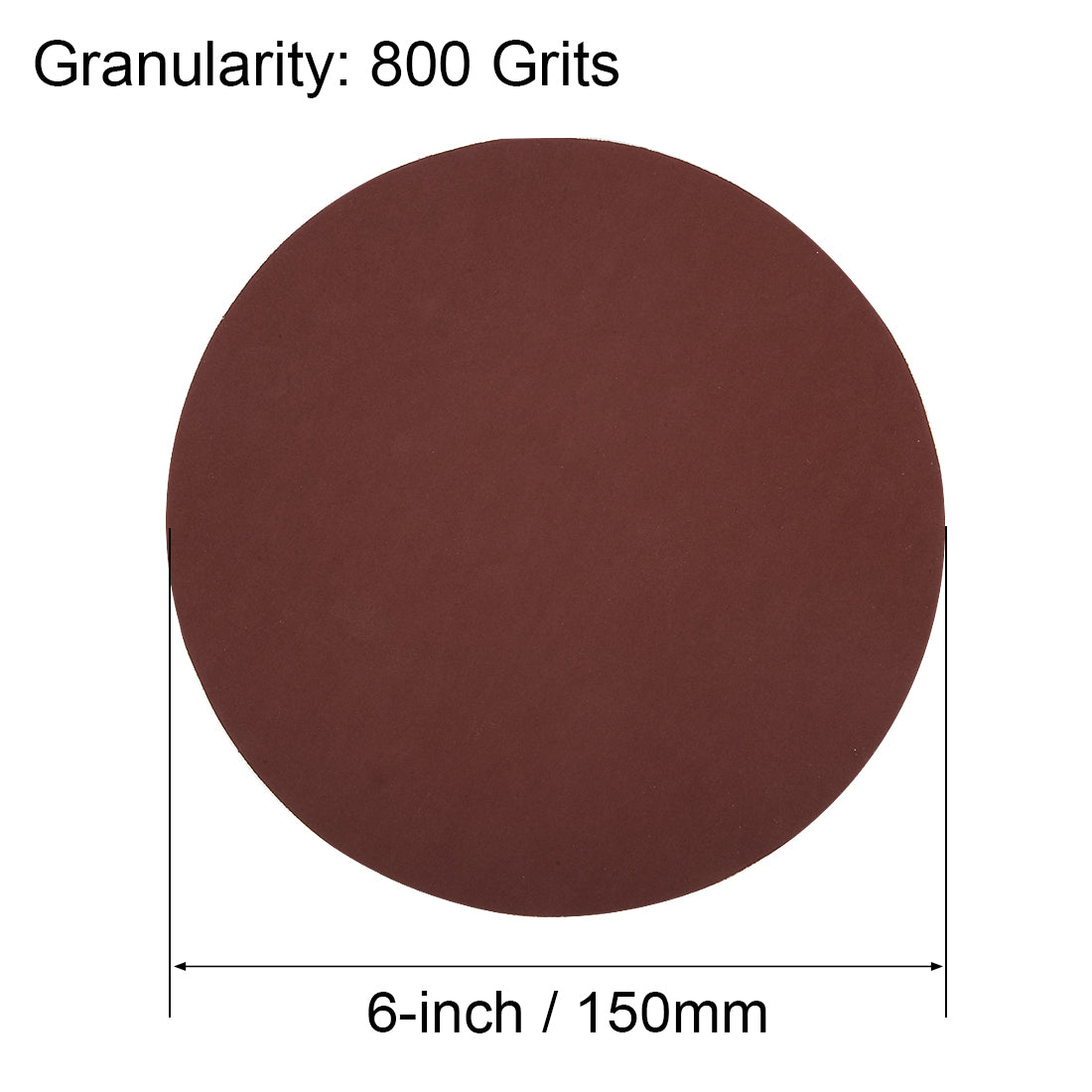 uxcell Uxcell 6-inch 800-Grits PSA Sanding Disc, Adhesive-Backed for Orbital Sander 20pcs