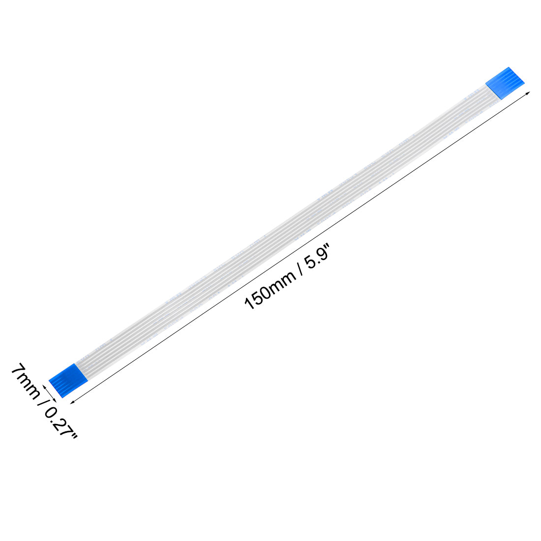 uxcell Uxcell Flexible Flat Cable,150mm 1mm Pitch 6 Pins FPC FFC Flexible Ribbon Cable for LCD TV Car Audio DVD Player 5Pcs (A type)