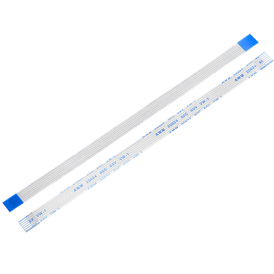 uxcell Uxcell Flexible Flat Cable,150mm 1mm Pitch 6 Pins FPC FFC Flexible Ribbon Cable for LCD TV Car Audio DVD Player 5Pcs (A type)