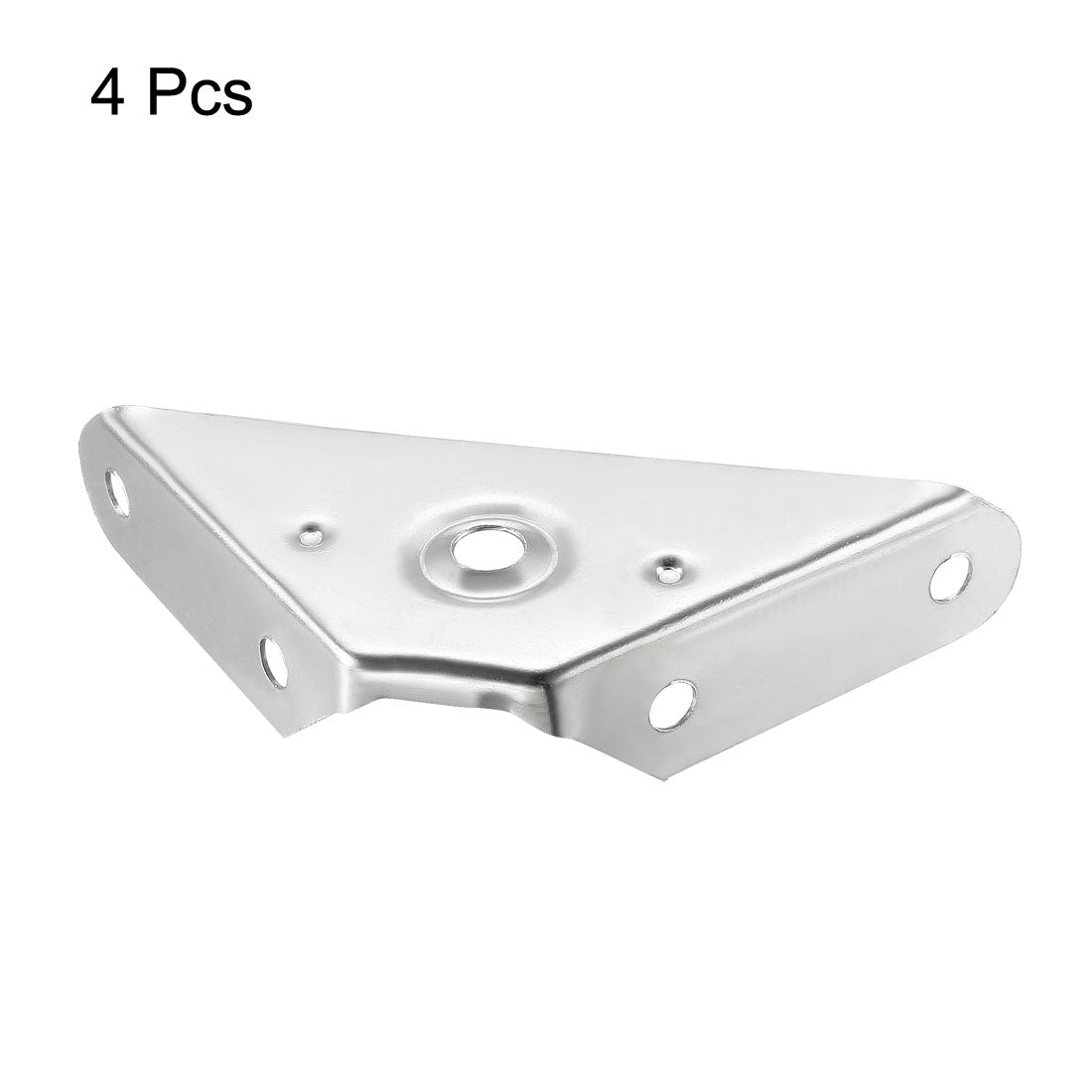 uxcell Uxcell Shelf Angle Bracket Joining Support Corner Brace, 71mm x 71mm,Stainless Steel Silver Tone, 4Pcs