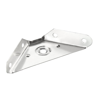 uxcell Uxcell Shelf Angle Bracket Joining Support Corner Brace, 71mm x 71mm,Stainless Steel Silver Tone, 4Pcs